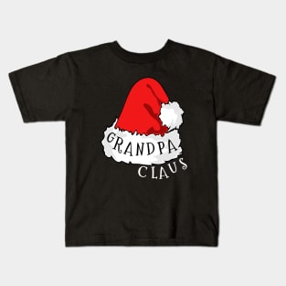 Grandpa Claus Santa Hat Christmas Matching Family Pajama Kids T-Shirt